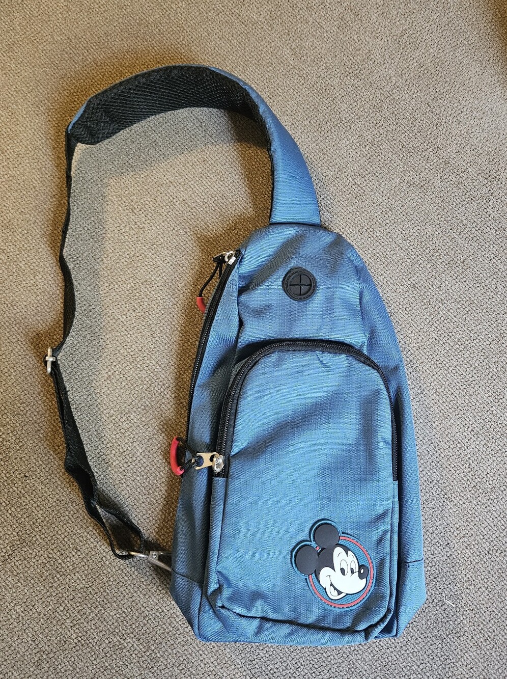 Blue Disney Parks Mickey Mouse Sling Backpack Bag